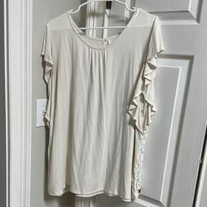 Matilda Jane Cream Ruffle Sleeve Top